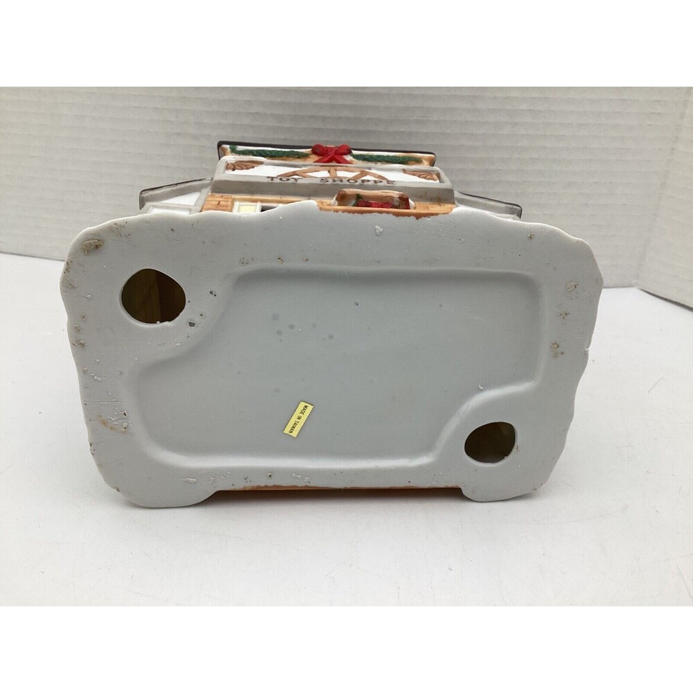 Christmas Village Lighted House Toy Shoppe Victorian Caldor Stores Hand Painted - Picture 7 of 9